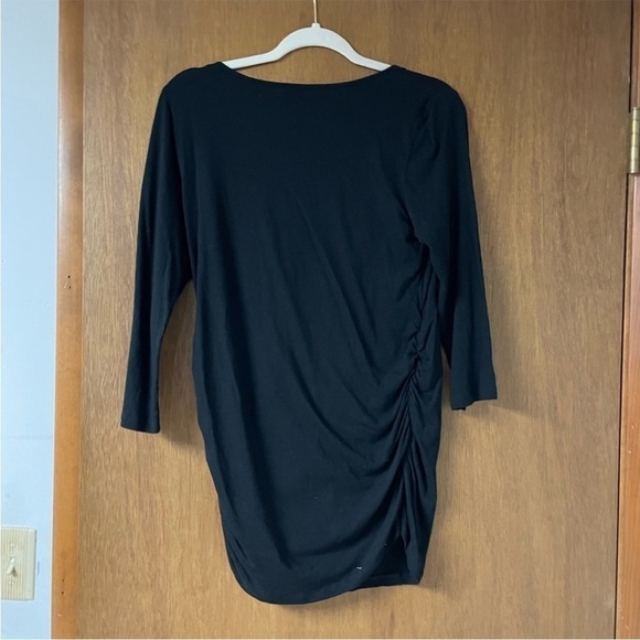 size medium Oh Baby black ruffle top - Picture 6 of 7